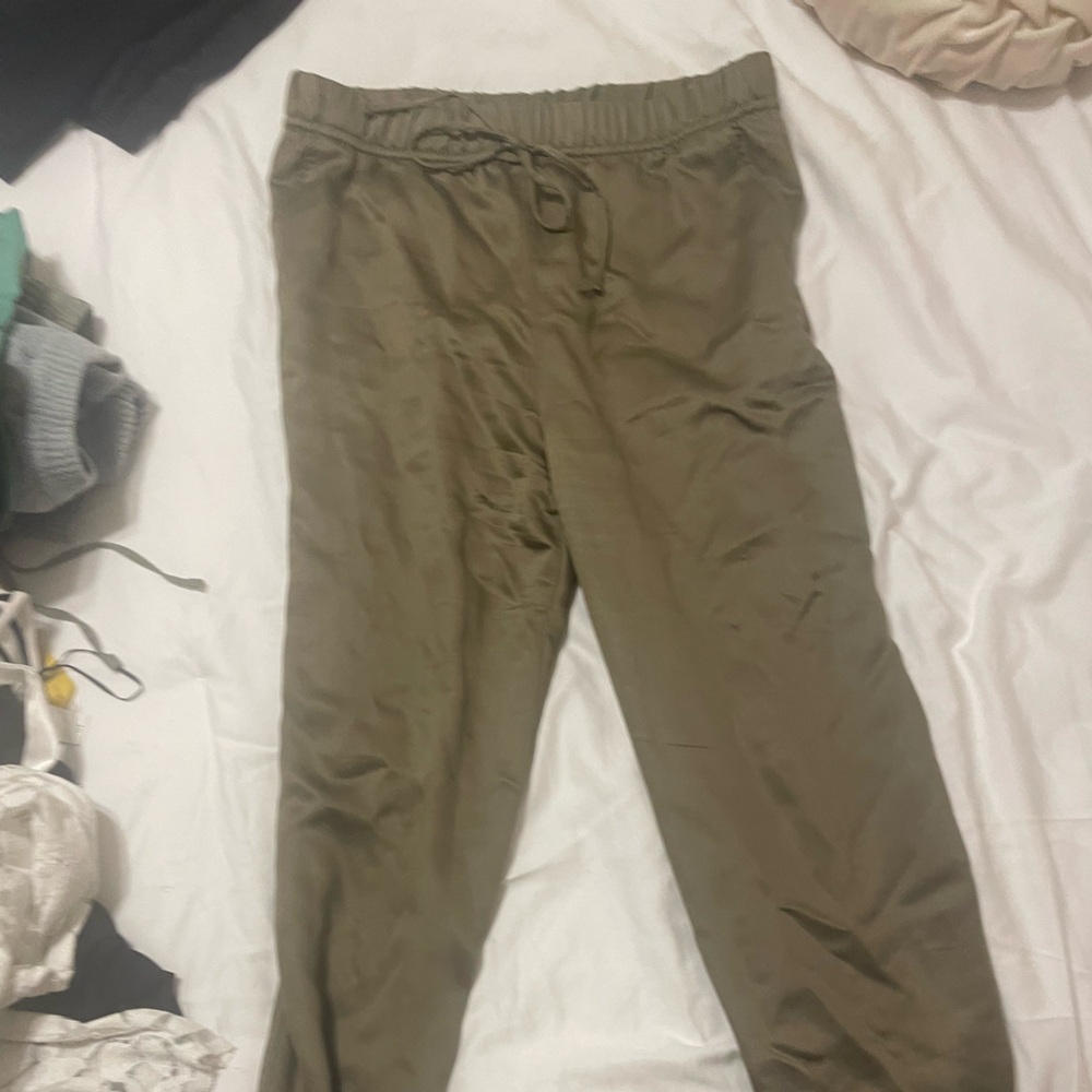 H&M drawstring olive pants